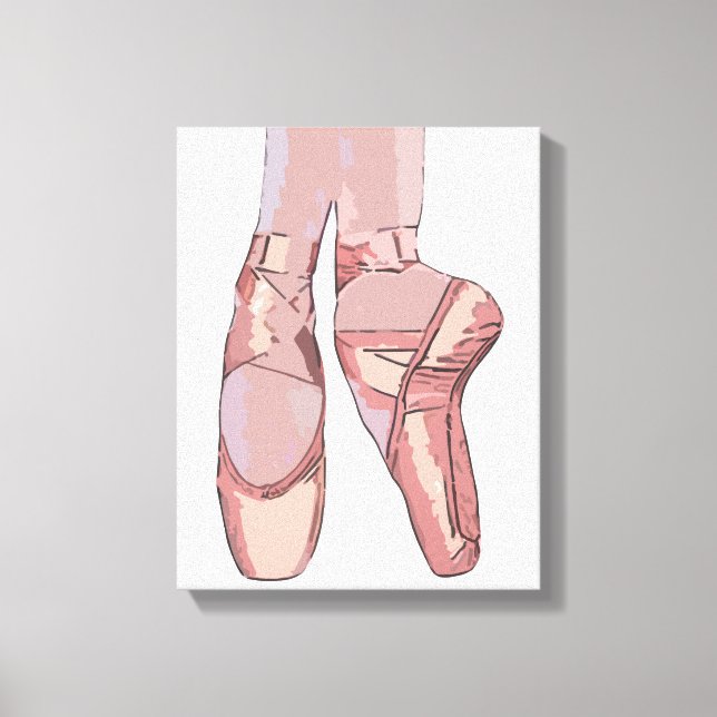 Ballet Slippers Toe Shoes Canvas Print (Front)