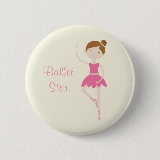 Ballet Star Ballerina 1 Button (Front)