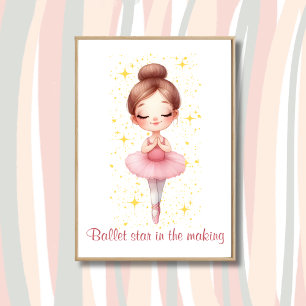 Ballet Star Girl's Poster