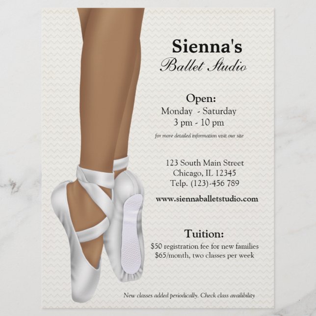 Ballet Studio Flyer (Front)