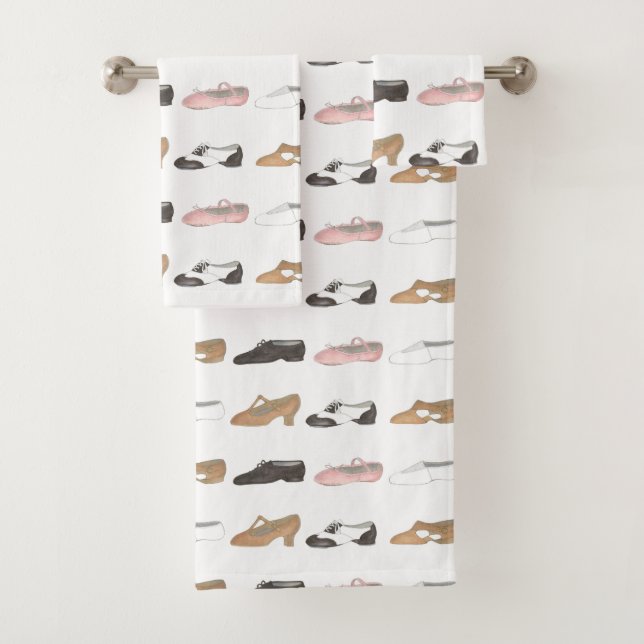 Ballet Tap Jazz Lyrical Acro Dance Studio Teacher Bath Towel Set (Insitu)