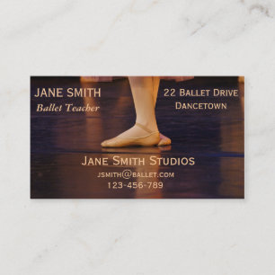 Ballet teacher ballet studios dance studio business card