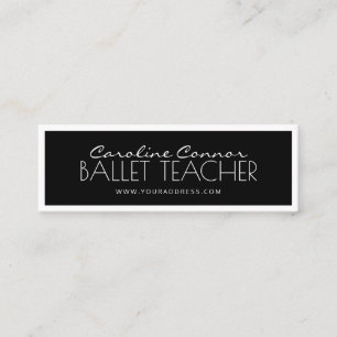 Ballet Teacher Black & White Bordered Card