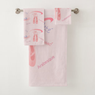 Ballet Terms Bath Towel Set