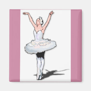 Ballet Theme Pink Ballerina Magnet