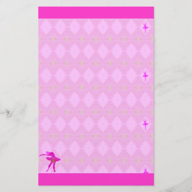 Ballet Themed Diamond stationery (Front)