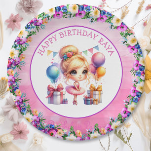 Ballet Themed Girl's Birthday Party Paper Plate