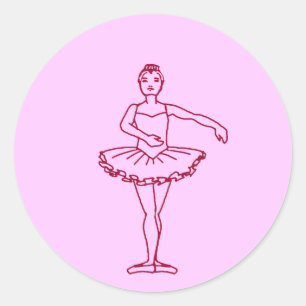 Ballet Third Position Classic Round Sticker