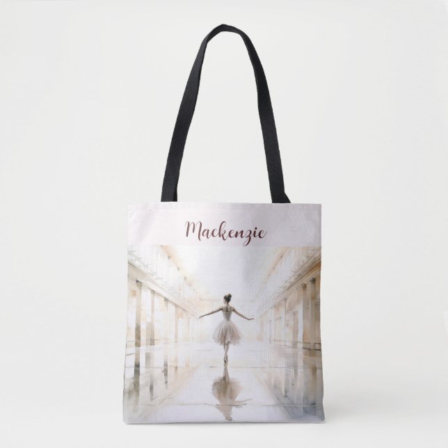 Ballet Tote Bag, Personalized with Quote (Front)