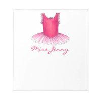 Ballet Tutu Personalized Dance Teacher Notepad