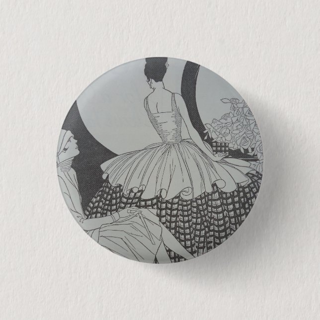 Ballgown 1 Inch Round Button (Front)