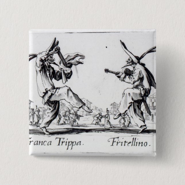 Balli de Sfessania, c.1622 2 Inch Square Button (Front)