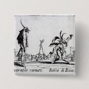 Balli de Sfessania, c.1622 2 Inch Square Button