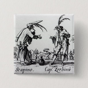 Balli de Sfessania, c.1622 2 Inch Square Button