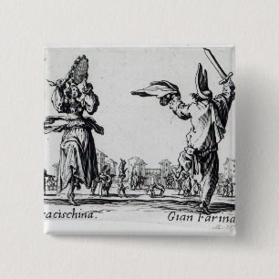 Balli de Sfessania, c.1622 2 Inch Square Button