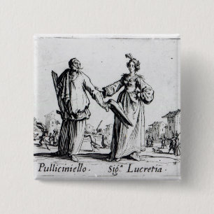 Balli de Sfessania, c.1622 2 Inch Square Button