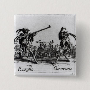 Balli de Sfessania, c.1622 2 Inch Square Button