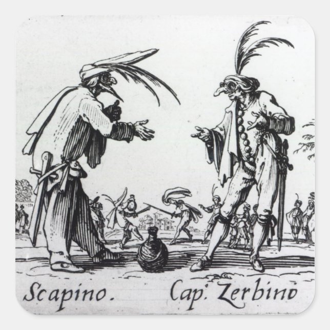 Balli de Sfessania, c.1622 2 Square Sticker (Front)