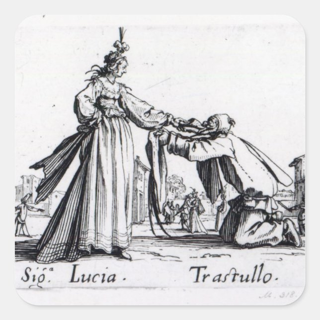 Balli de Sfessania, c.1622 Square Sticker (Front)