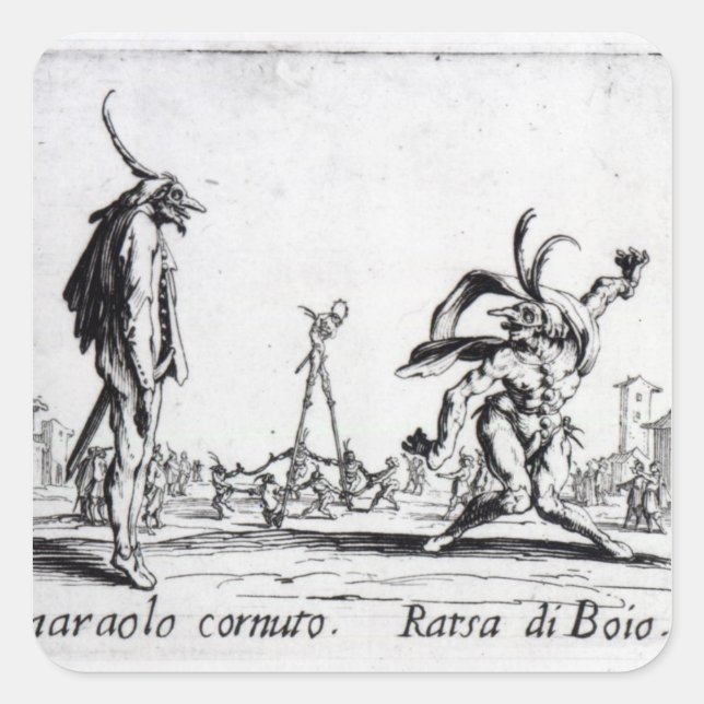 Balli de Sfessania, c.1622 Square Sticker (Front)