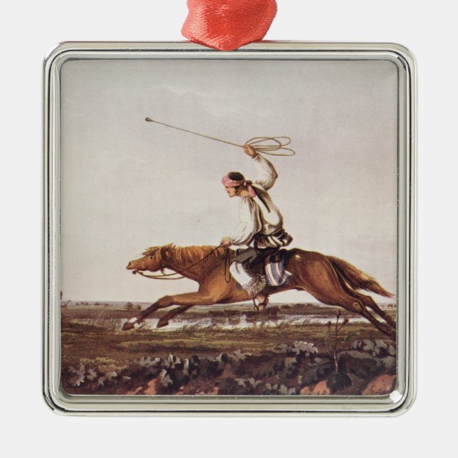 Balling Ostriches Metal Ornament (Front)