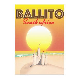 Ballito South african travel poster Canvas Print