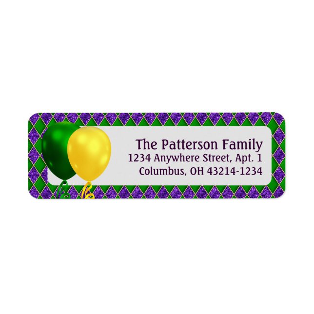 Balloirs Mardi Gras Party et Motif Jacquard (Devant)