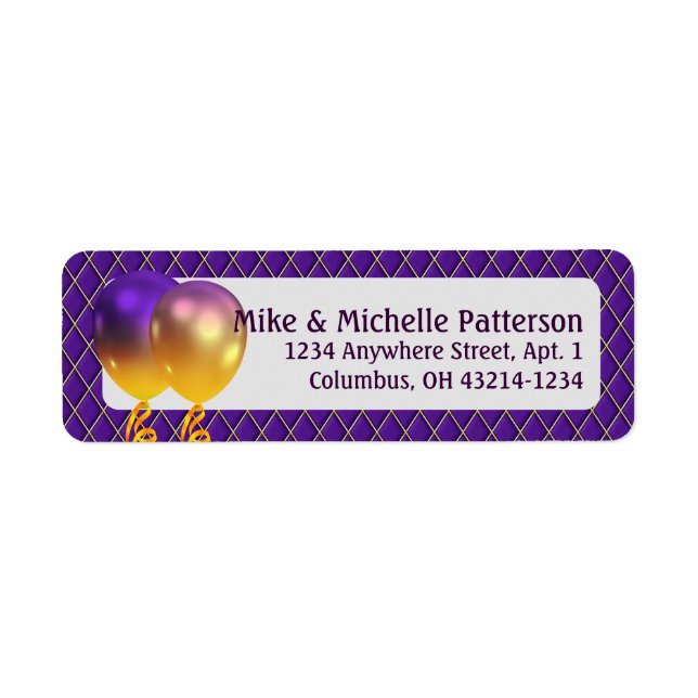 Balloirs Mardi Gras Party & Jacquard violet (Devant)
