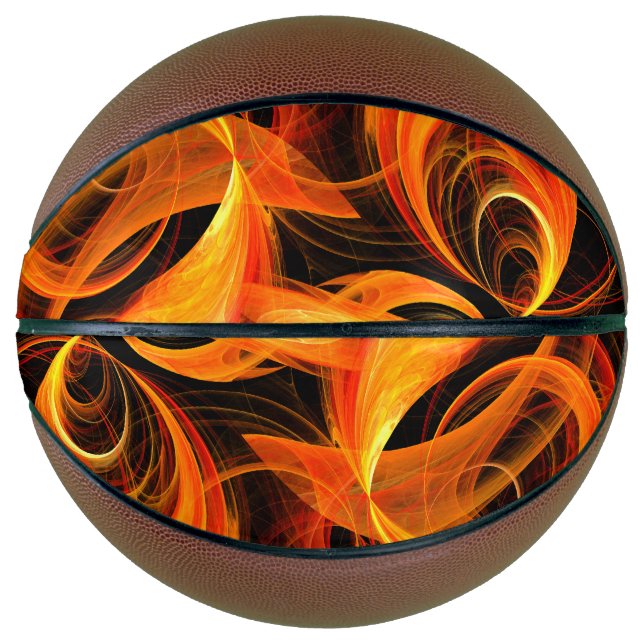 Ballon De Basket Art Abstrait Fireball (Devant)