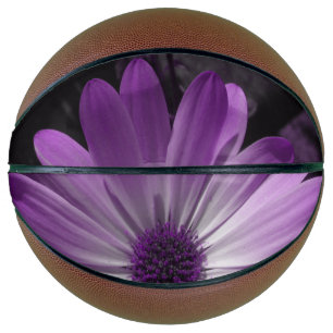 Ballon De Basket Basket à fleurs pourpres