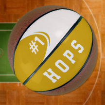 Basket-ball blanc Gold personnalisé