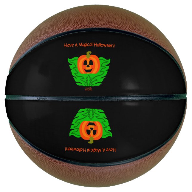 Ballon De Basket Basket-ball Citrouille magique d'Halloween (Devant)