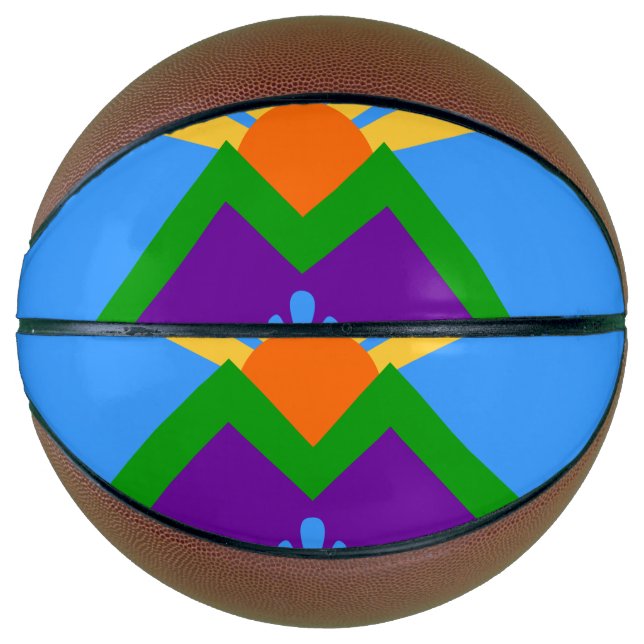 Ballon De Basket Basket-ball complet avec drapeau de Manitou Spring (Devant)