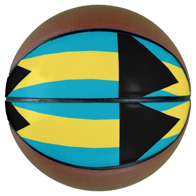 Ballon De Basket Basket-ball complet avec drapeau des Bahamas (Devant)
