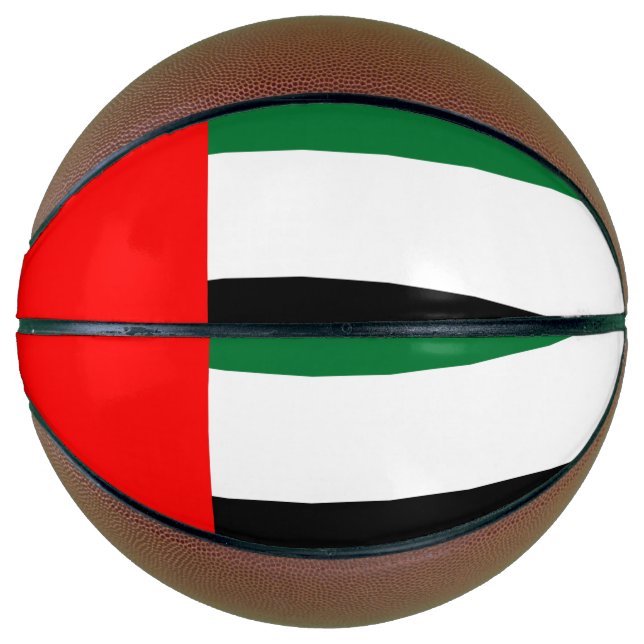 Ballon De Basket Basket-ball complet avec drapeau des EAU (Devant)