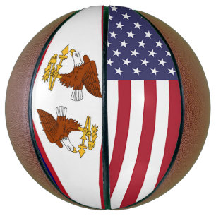 Ballon De Basket Basket-ball complet avec Drapeau des Samoa américa