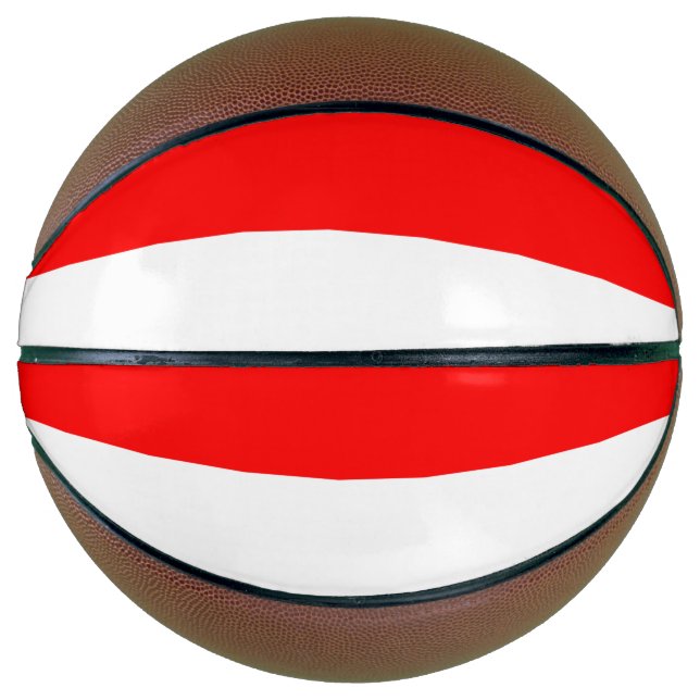 Ballon De Basket Basket-ball complet avec drapeau d'Indonésie (Devant)