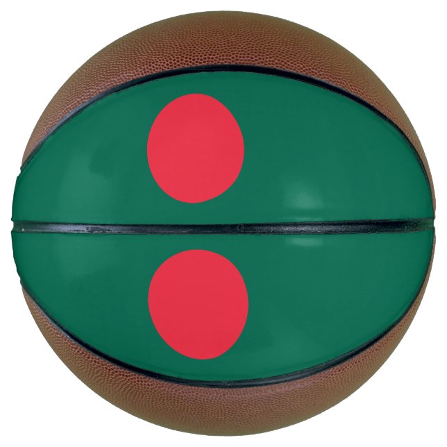 Ballon De Basket Basket-ball complet avec drapeau du Bangladesh (Devant)