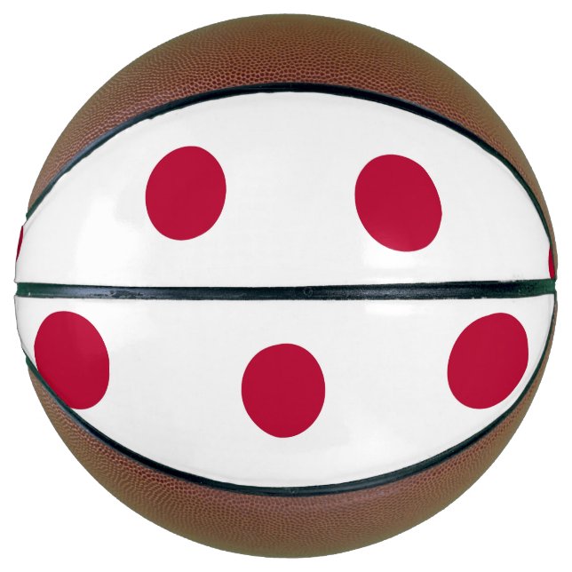 Ballon De Basket Basket-ball complet avec drapeau du Japon (Devant)