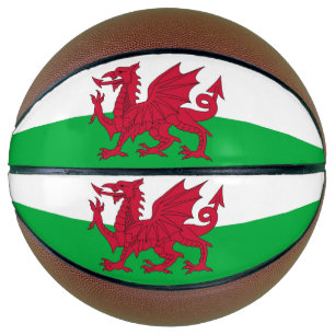 Ballon De Basket Basket-ball complet avec drapeau du Pays de Galles
