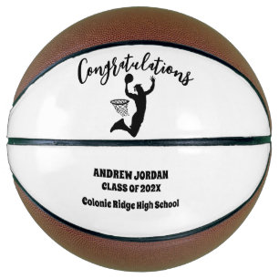 Ballon De Basket Basket-ball de graduation personnalisée, Nom perso