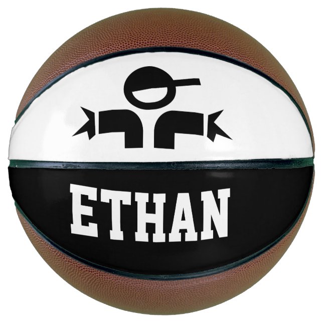 Ballon De Basket Basket-ball personnalisé avec nom d'enfant personn (Devant)