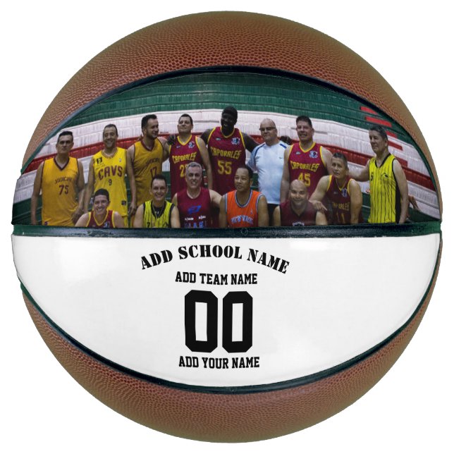 Ballon De Basket Basket-ball personnalisé, Boule photo personnalisé (Devant)