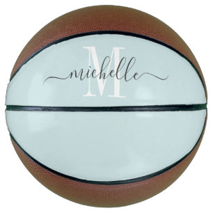 Ballon De Basket Basket-ball rose monogramme pour fille personnalis