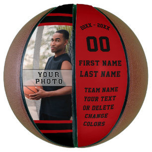 Ballon De Basket Basket-ball rouge et noir, PHOTO pleine taille ou