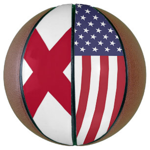 Ballon De Basket Basket complet avec Drapeau de l'Alabama, États-Un