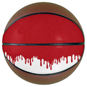 Ballon De Basket Basketball personnalisé blanc et rouge tomate en g