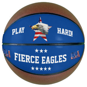 Ballon De Basket Beau Aigle, Drapeau Américain, Étoile