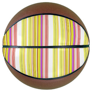 Ballon De Basket Belles rayures jaunes blanches