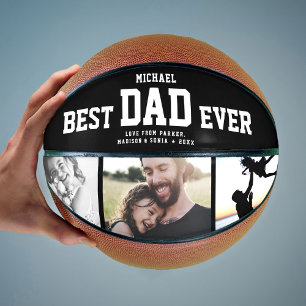 Ballon De Basket BEST DAD JAMAIS Cool Collage photo unique tendance